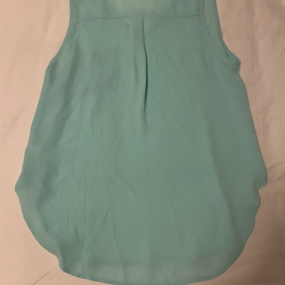 Sheer Turquoise Tank Top - Picture 2 of 2